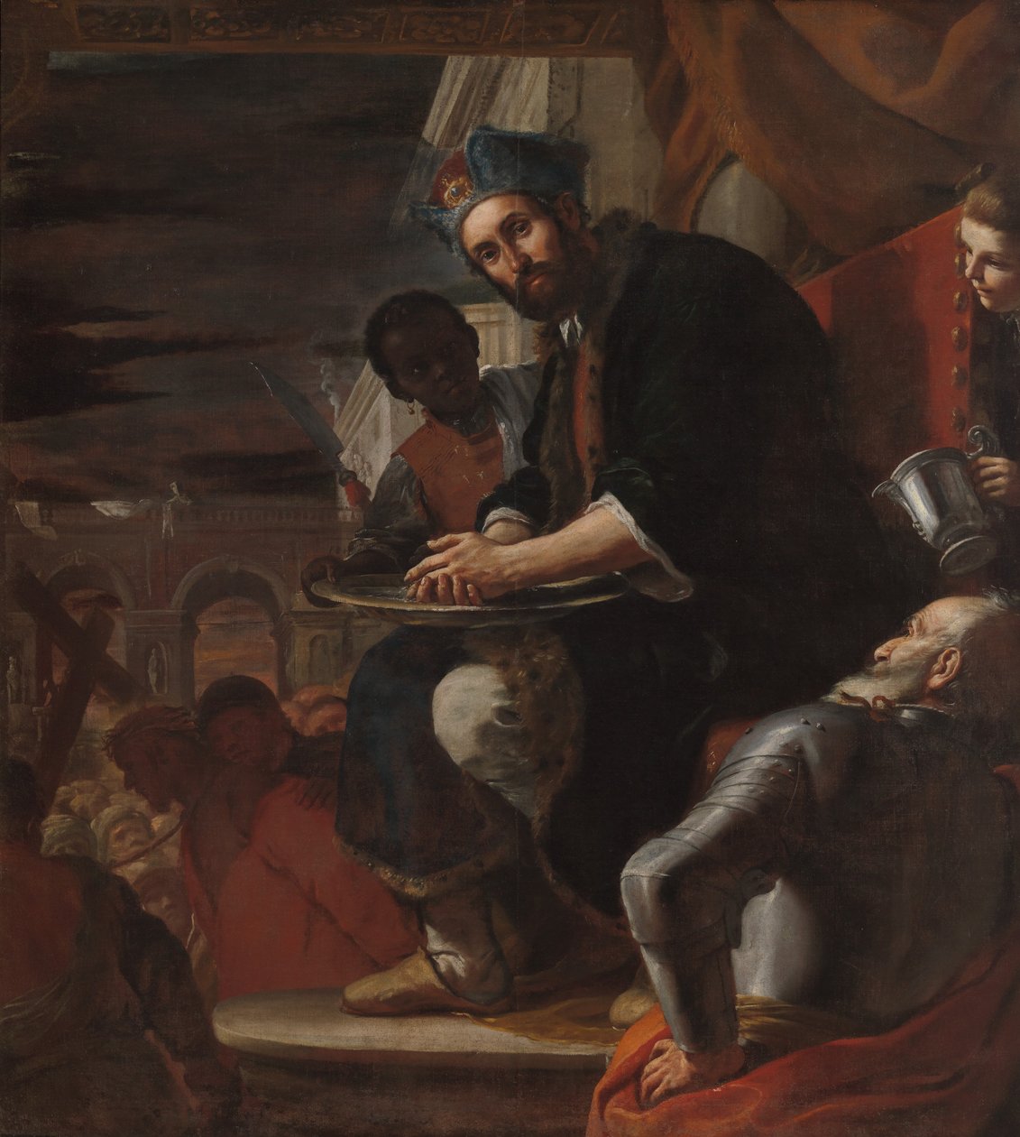 Pilato lavándose las manos, 1663 de Mattia Preti