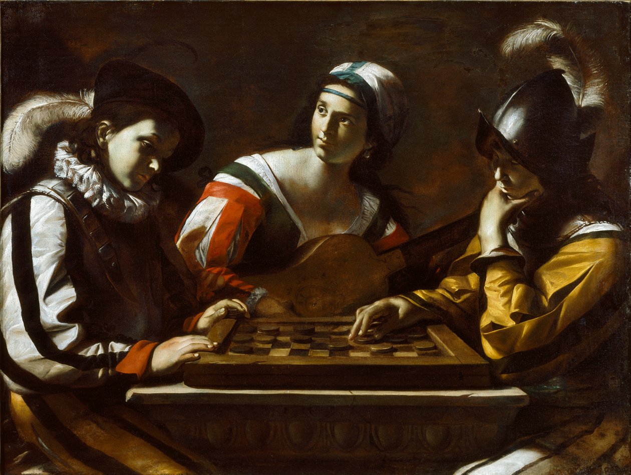 El juego de las damas, 1630s de Mattia Preti