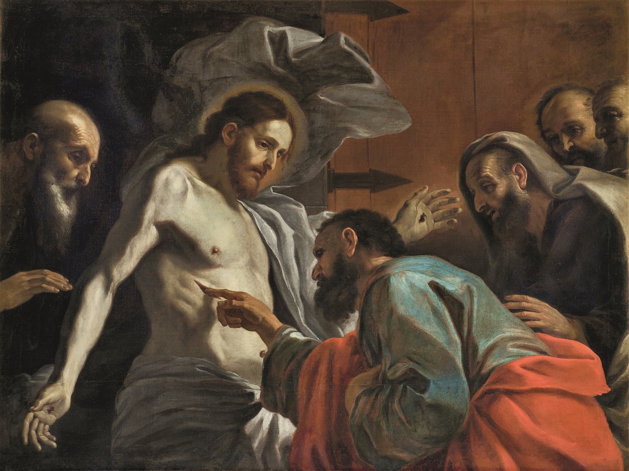 La incredulidad de Santo Tomás, ca 1675 de Mattia Preti