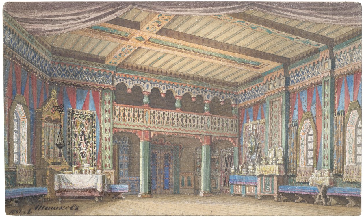 Diseño para un escenario de Matwej Andrejewitsch Schischkow
