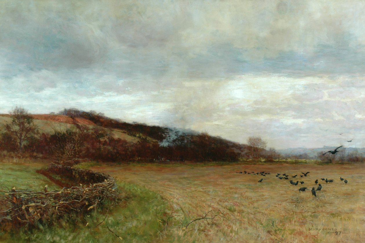 Paisaje con Pájaros, 1897 de Maud Raphael Jones