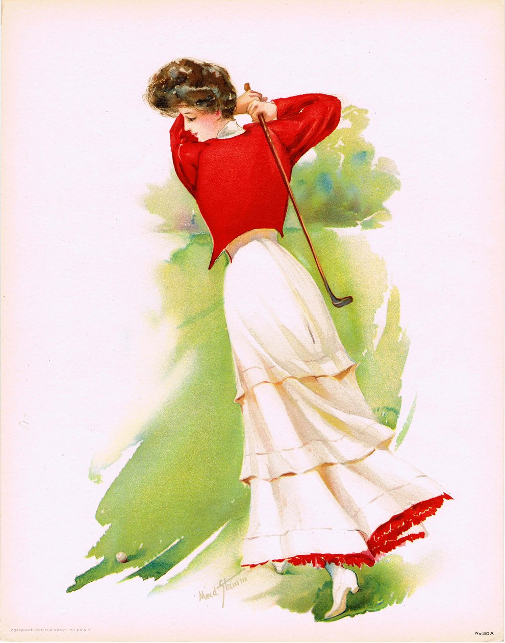 Dama golfista, 1908 de Maud Stumm