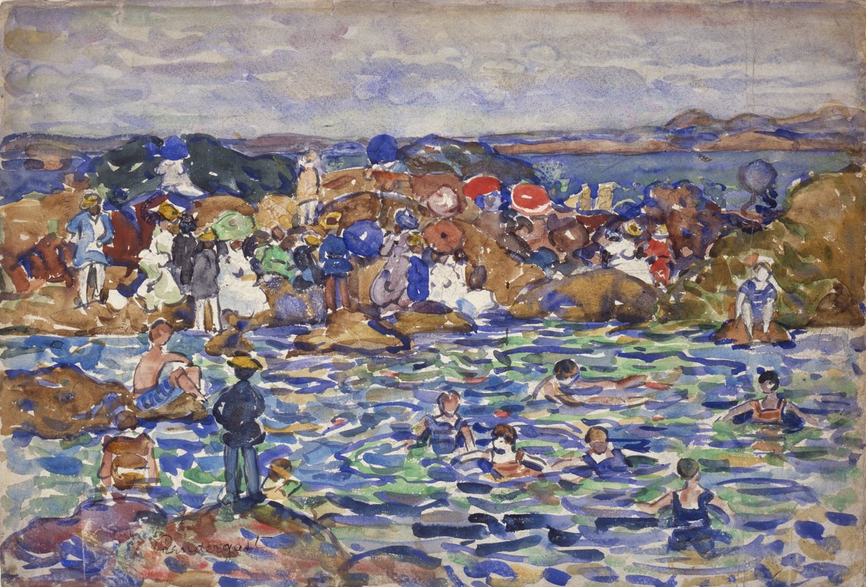 En la Orilla, St. Malo No. 1 de Maurice Brazil Prendergast
