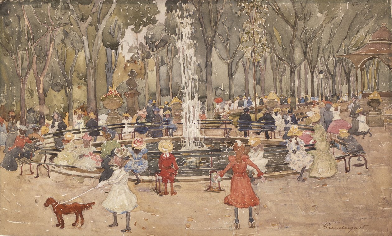 En Central Park, Nueva York, c.1900-03 de Maurice Brazil Prendergast