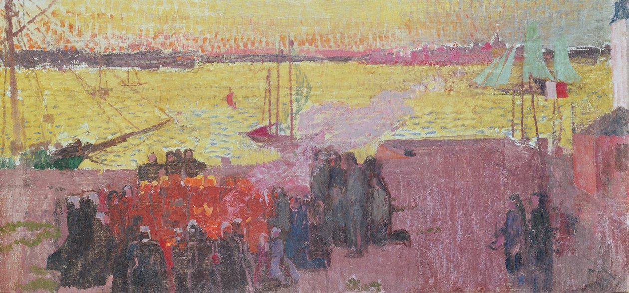 Fuego de San Juan en la Isla Tudy, 1895 de Maurice Denis