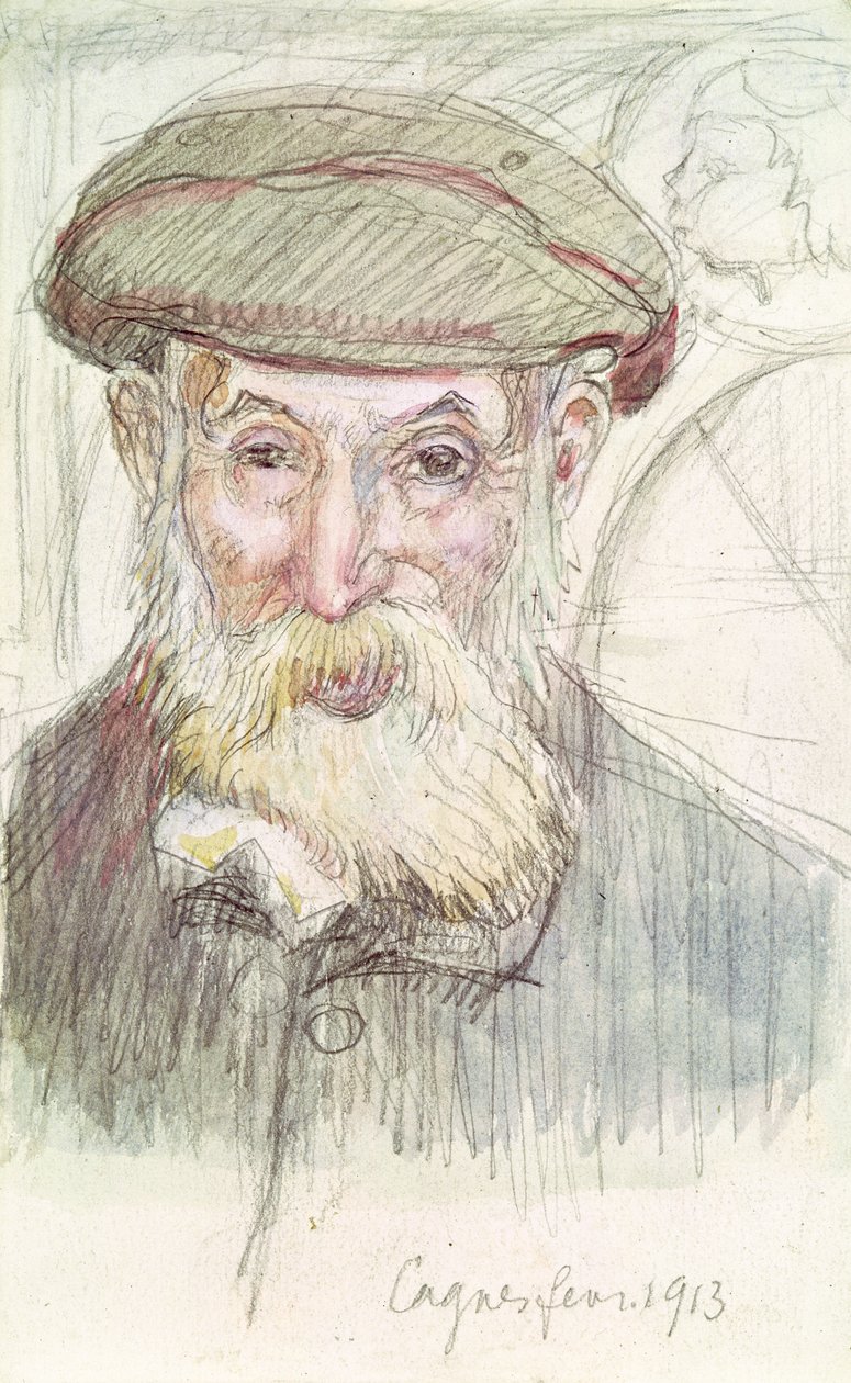 Retrato de Pierre Auguste Renoir (1841-1919) en Cagnes, 1913 de Maurice Denis