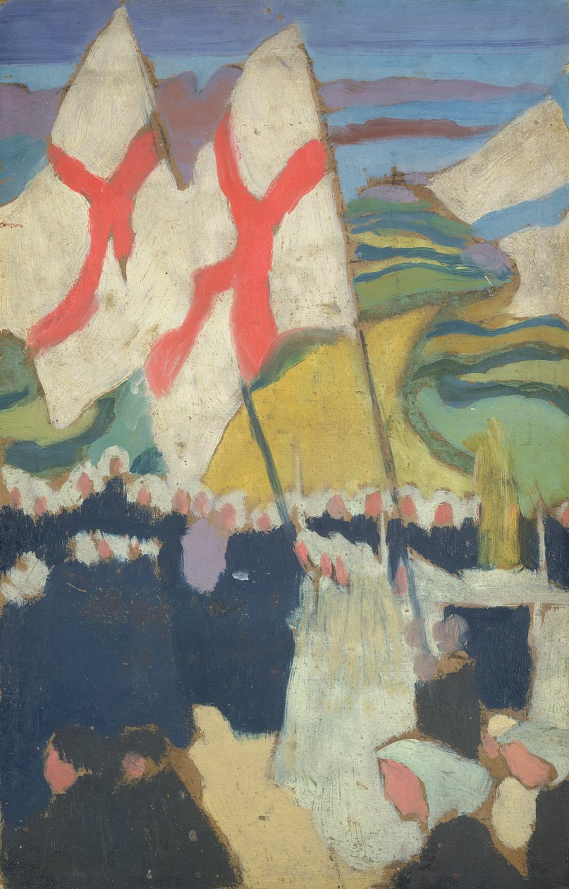 Procesión de los estandartes a La Clarte, 1897 de Maurice Denis
