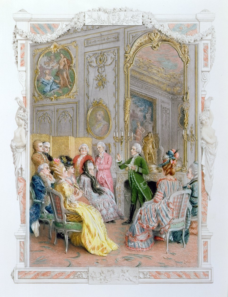 Una velada literaria, 1890 de Maurice Leloir