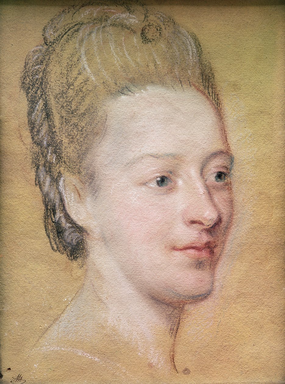 Retrato de Isabelle de Charriere (1740-1805) Belle de Zuylen, 1766 de Maurice Quentin de La Tour