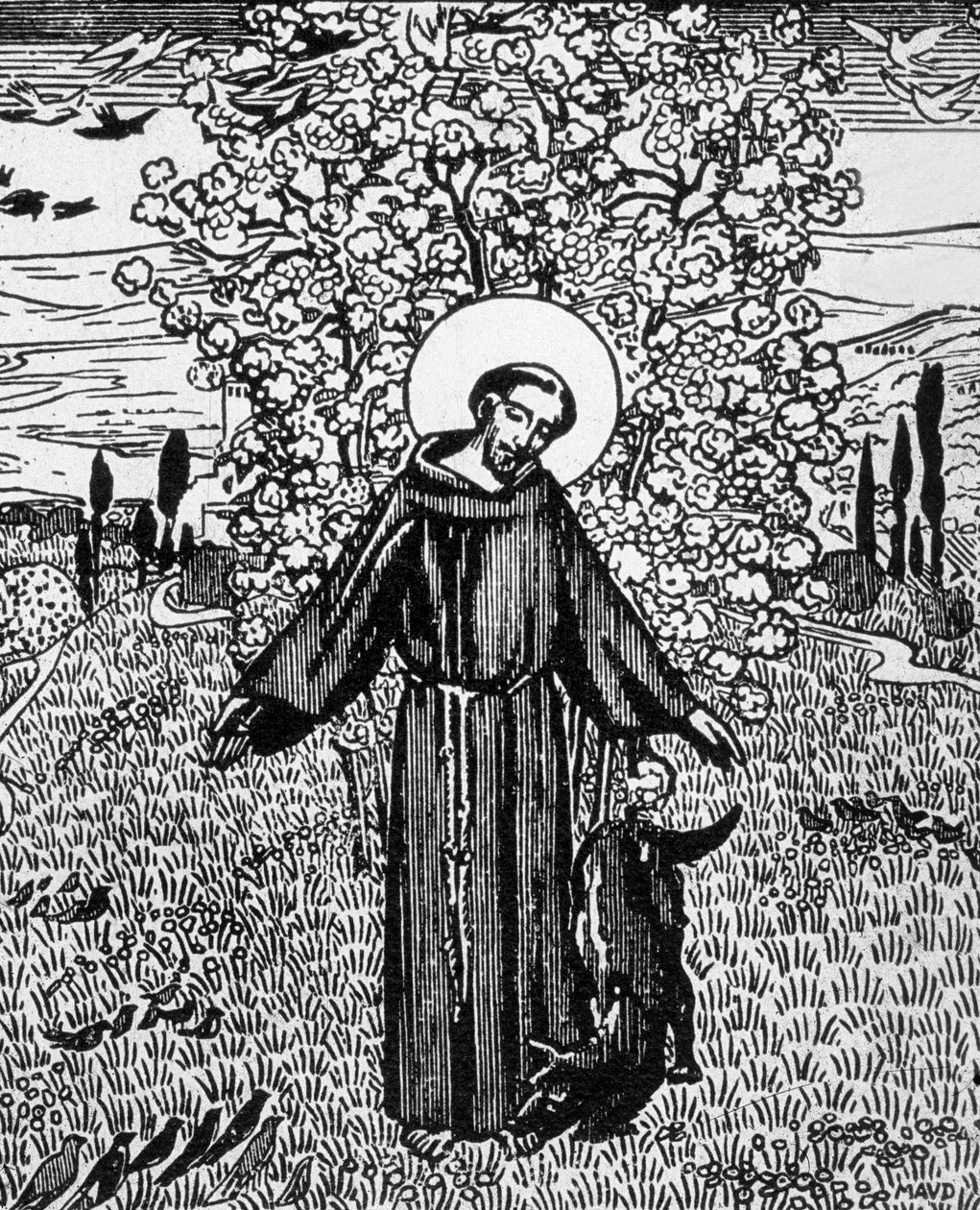 San Francisco de Asís (1181-1226), grabado por Jacques Beltrand según dibujo de Maurice Denis de Maurice (after) Denis
