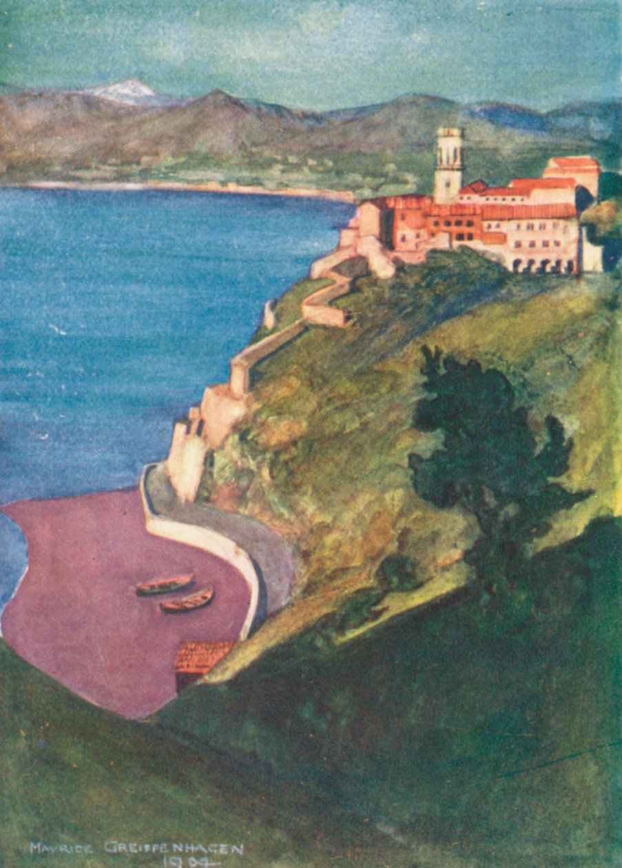 Pozzano (litografía en color) de Maurice (after) Greiffenhagen