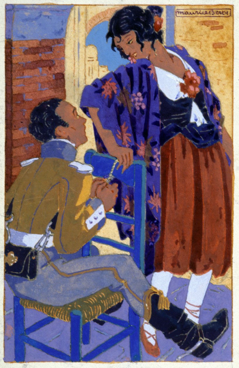 Don José y Carmen, c. 1930 (ilustración ) de Maurice Berty