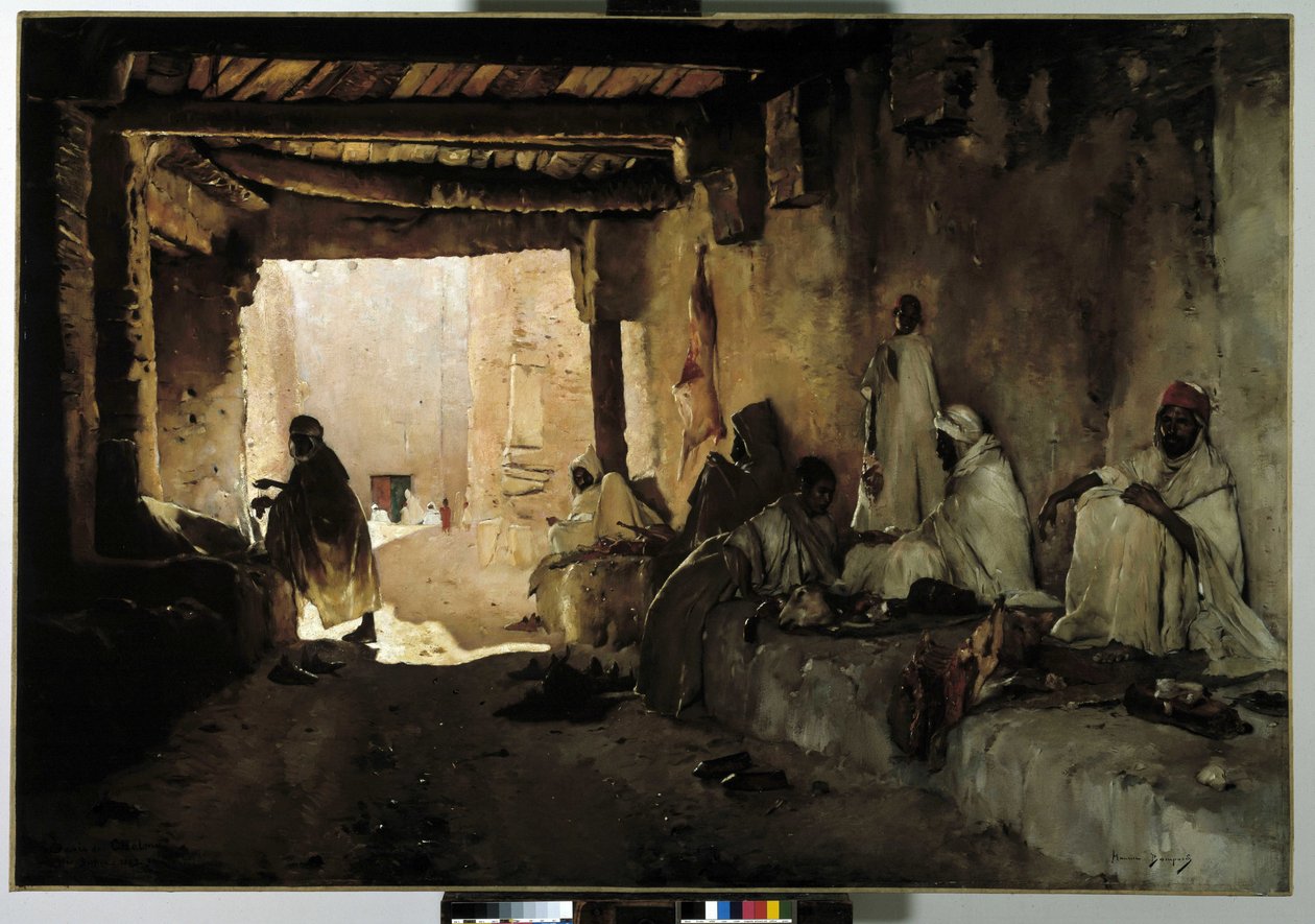Los carniceros del oasis de Chelma, Biskra, Argelia de Maurice Bompard