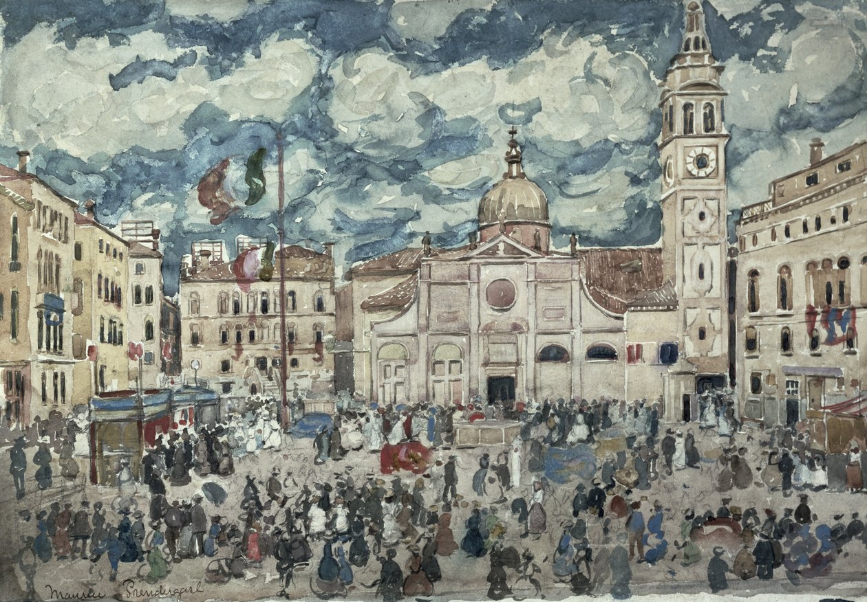 Campo Santa Maria Formosa, Venecia, c.1898 de Maurice Brazil Prendergast