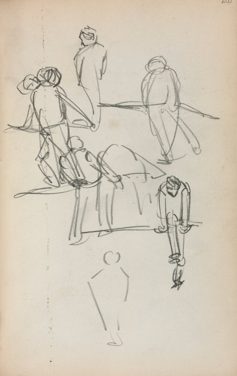 Cuaderno italiano: página de figuras 200 de Maurice Brazil Prendergast