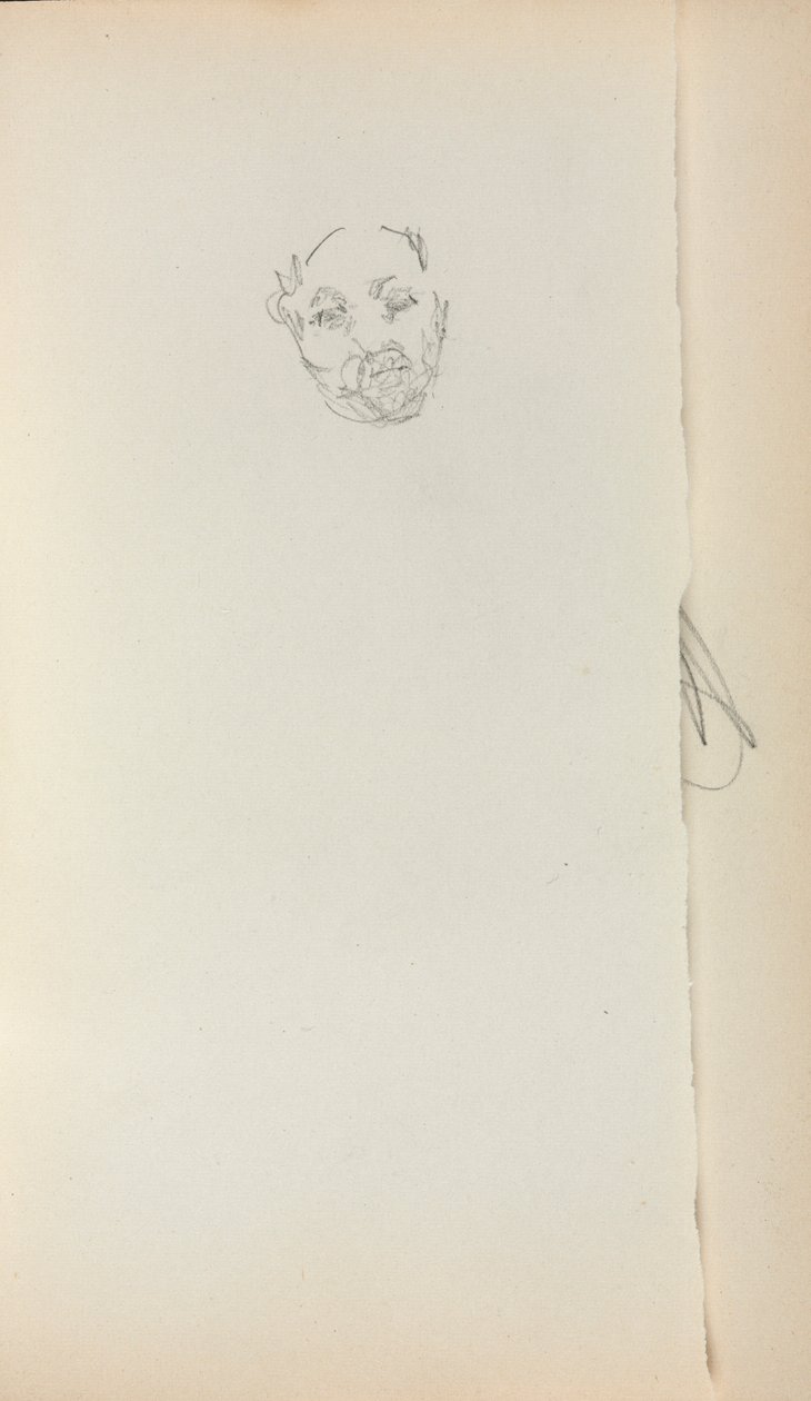 Cuaderno de bocetos italiano: Cabeza de un hombre página 221, 1898-1899 de Maurice Brazil Prendergast