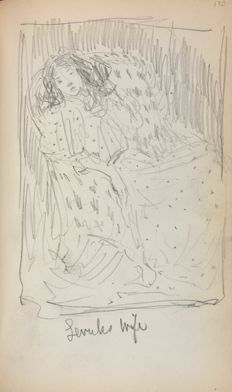 Cuaderno de bocetos italiano: esposa de Levuk página 170, 1898-1899 de Maurice Brazil Prendergast