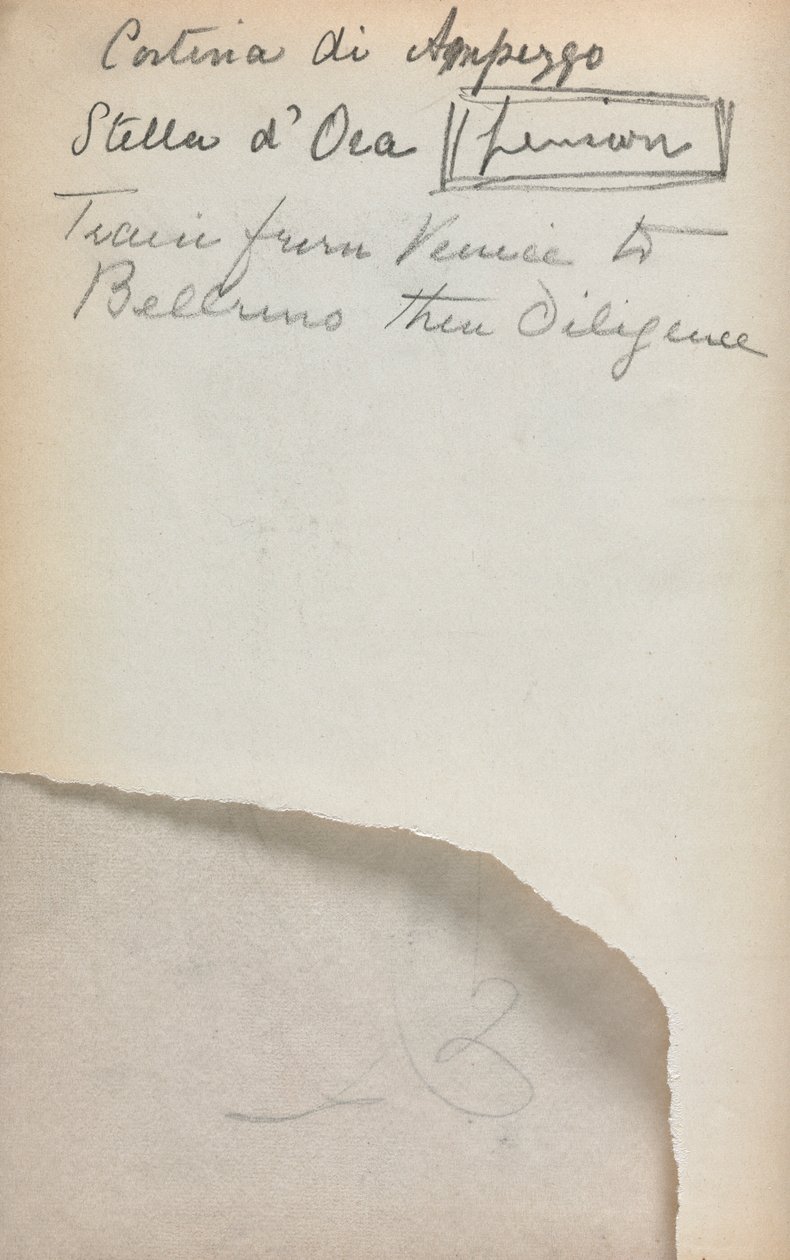 Cuaderno de bocetos italiano: Página de notas 3, 1898-1899 de Maurice Brazil Prendergast
