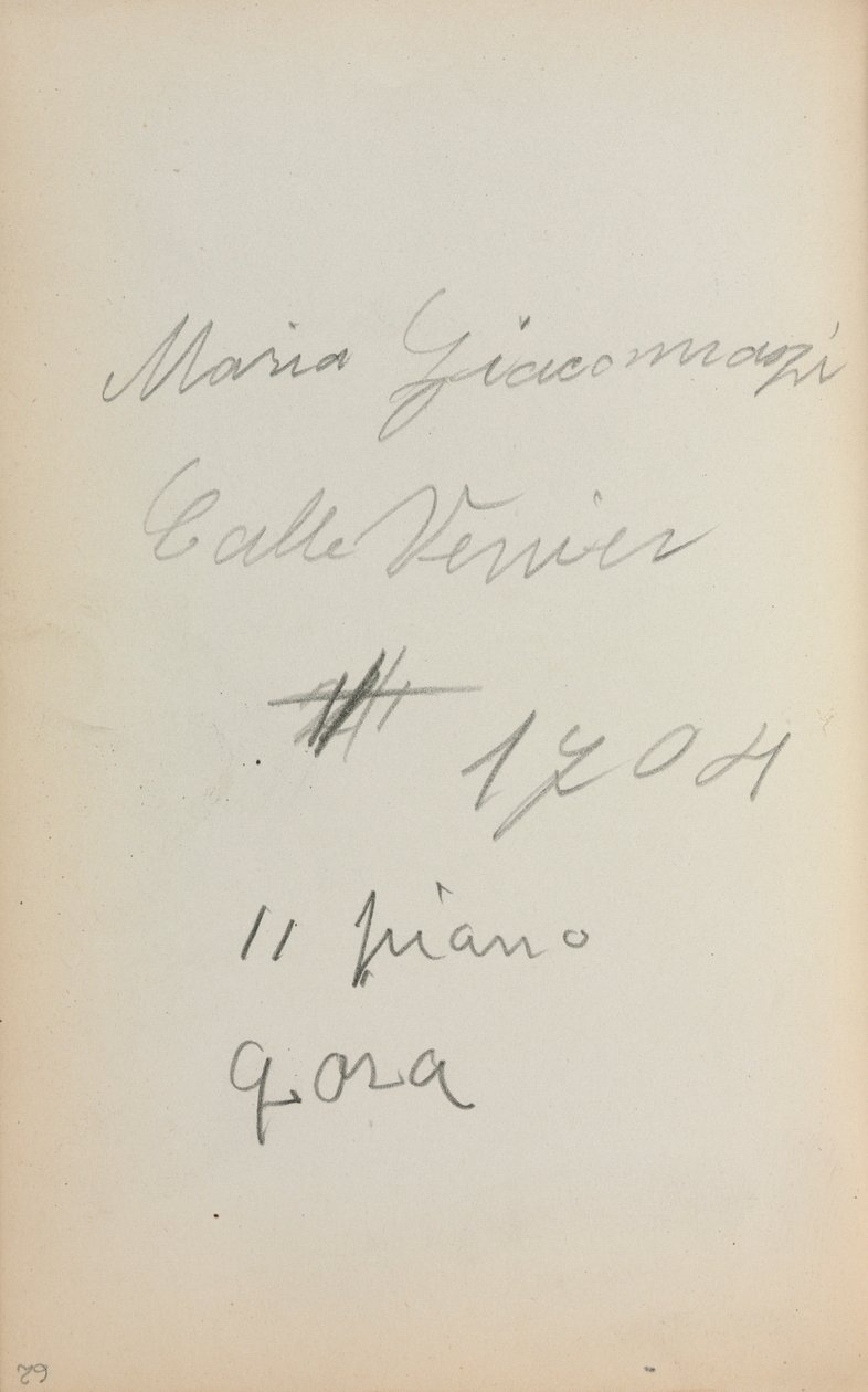 Cuaderno de bocetos italiano: Notas página 62, 1898-1899 de Maurice Brazil Prendergast