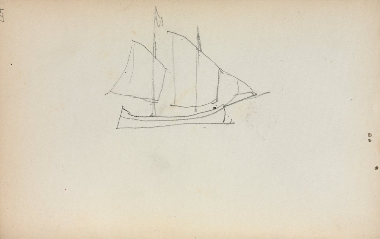 Cuaderno de bocetos italiano: Velero página 224 de Maurice Brazil Prendergast