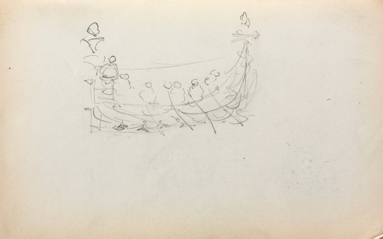 Cuaderno de bocetos italiano: Barco veneciano página 29, 1898-1899 de Maurice Brazil Prendergast