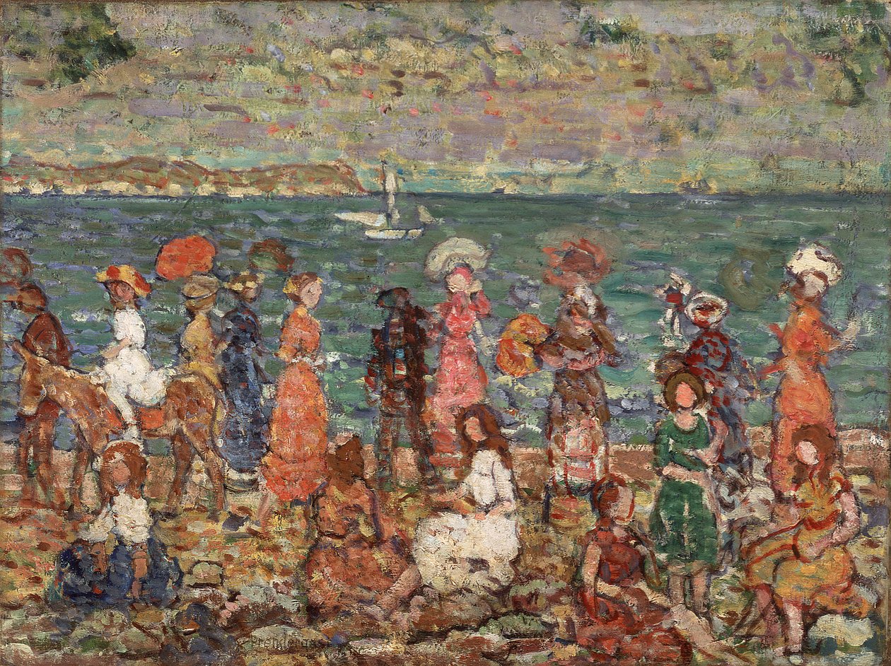 Seashore, c.1913 (óleo sobre lienzo) de Maurice Brazil Prendergast