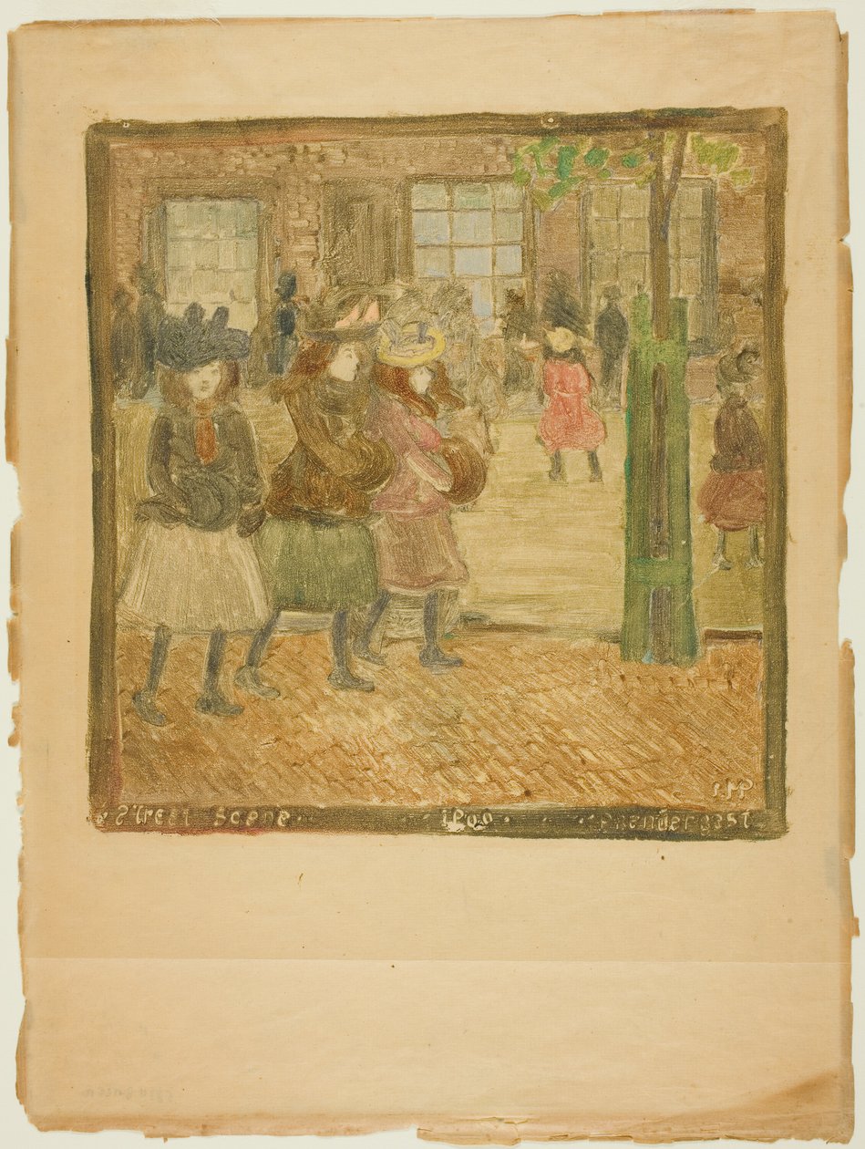 Escena Callejera de Maurice Brazil Prendergast