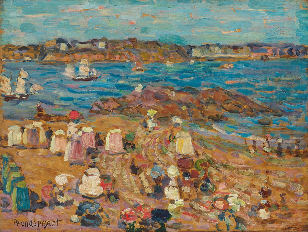 Estudio de Malo: El borde del mar, c.1907 de Maurice Brazil Prendergast