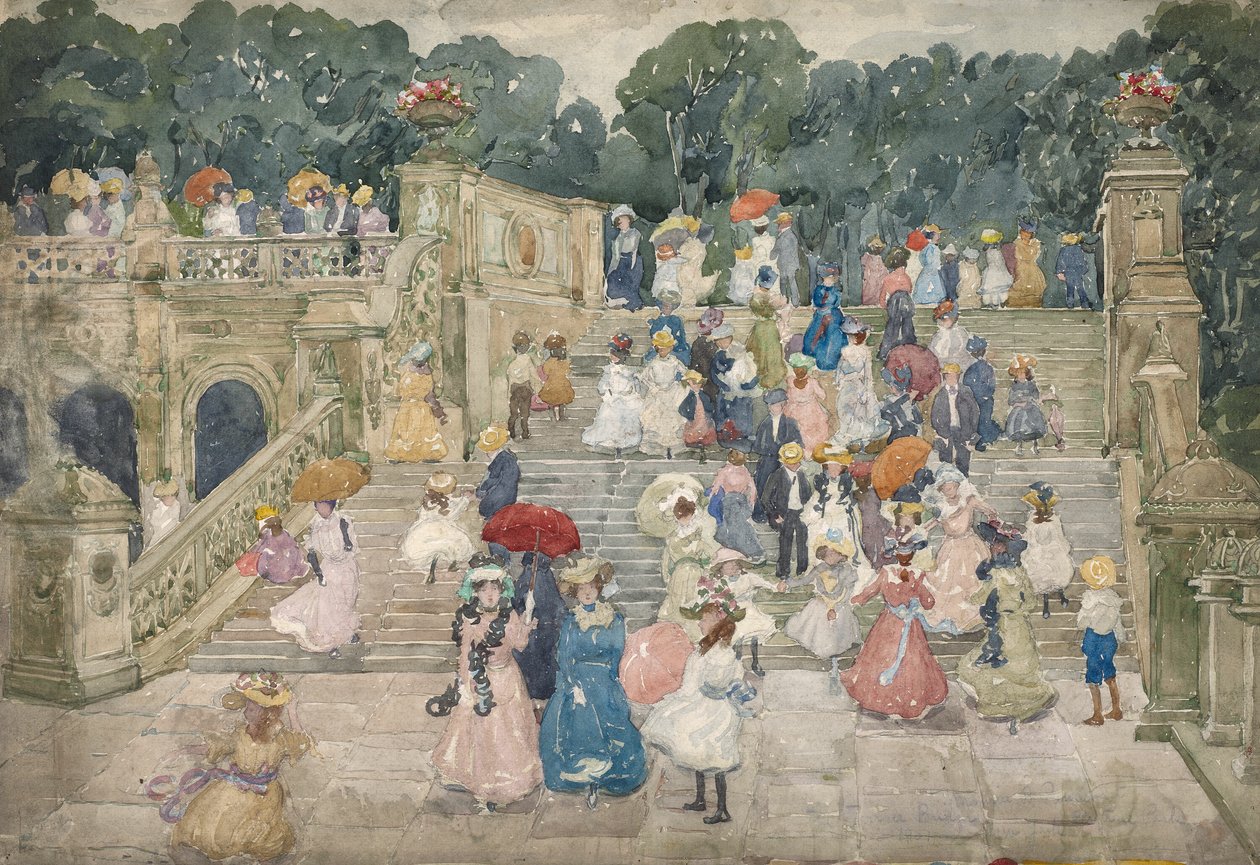El Puente de la Terraza, Central Park de Maurice Brazil Prendergast