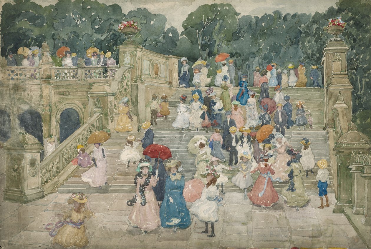 El Puente de la Terraza, Central Park de Maurice Brazil Prendergast
