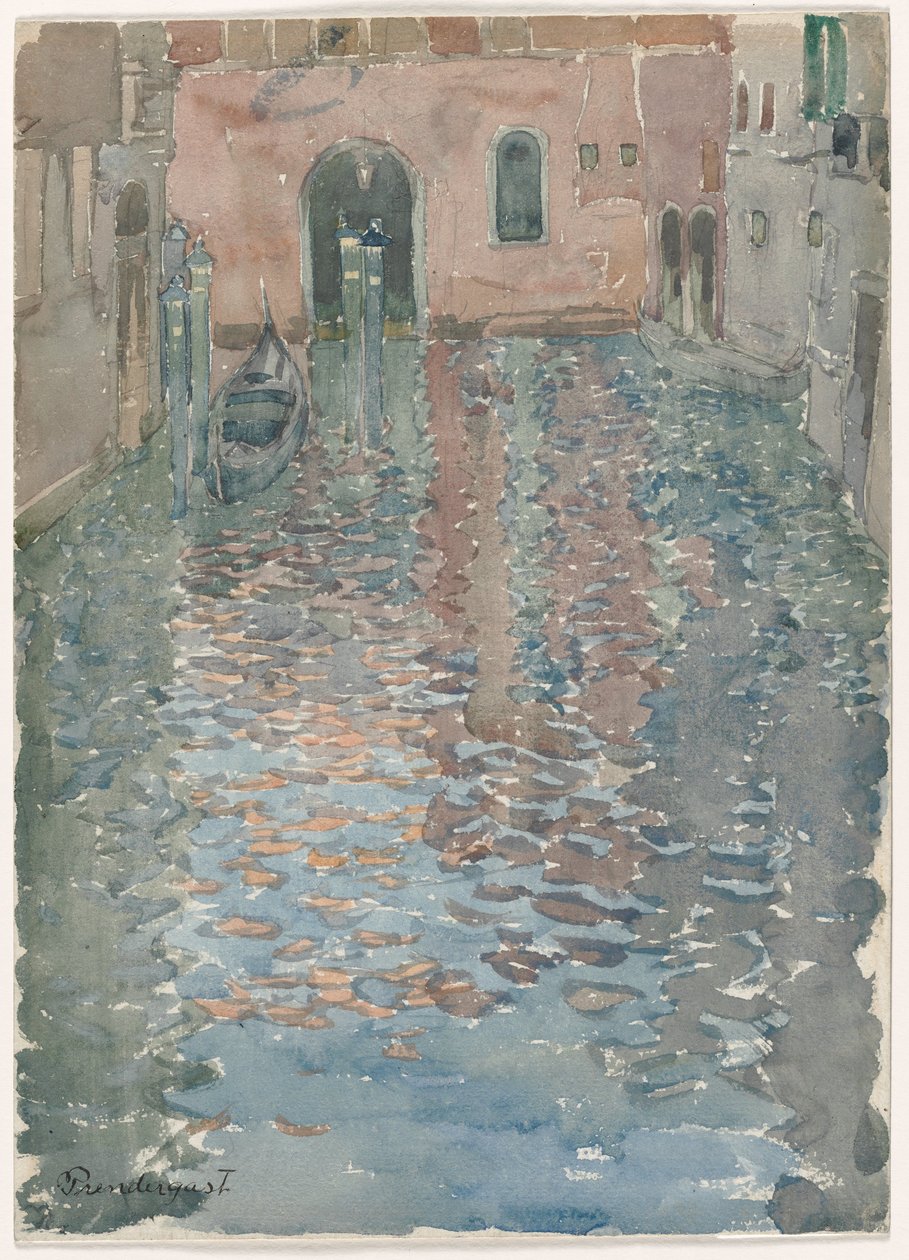 Canales venecianos, c.1898 (acuarela) de Maurice Brazil Prendergast