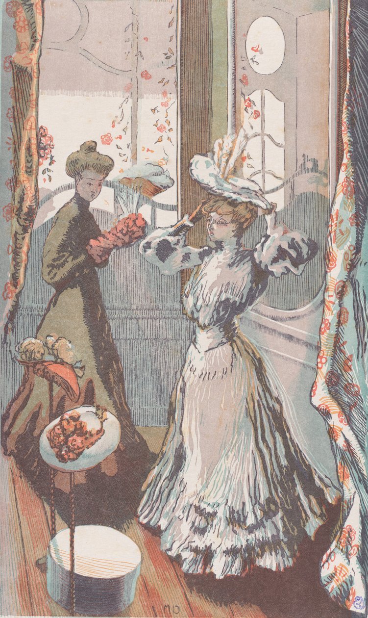 Chez la Modiste, ca. 1910 de Maurice Delcourt