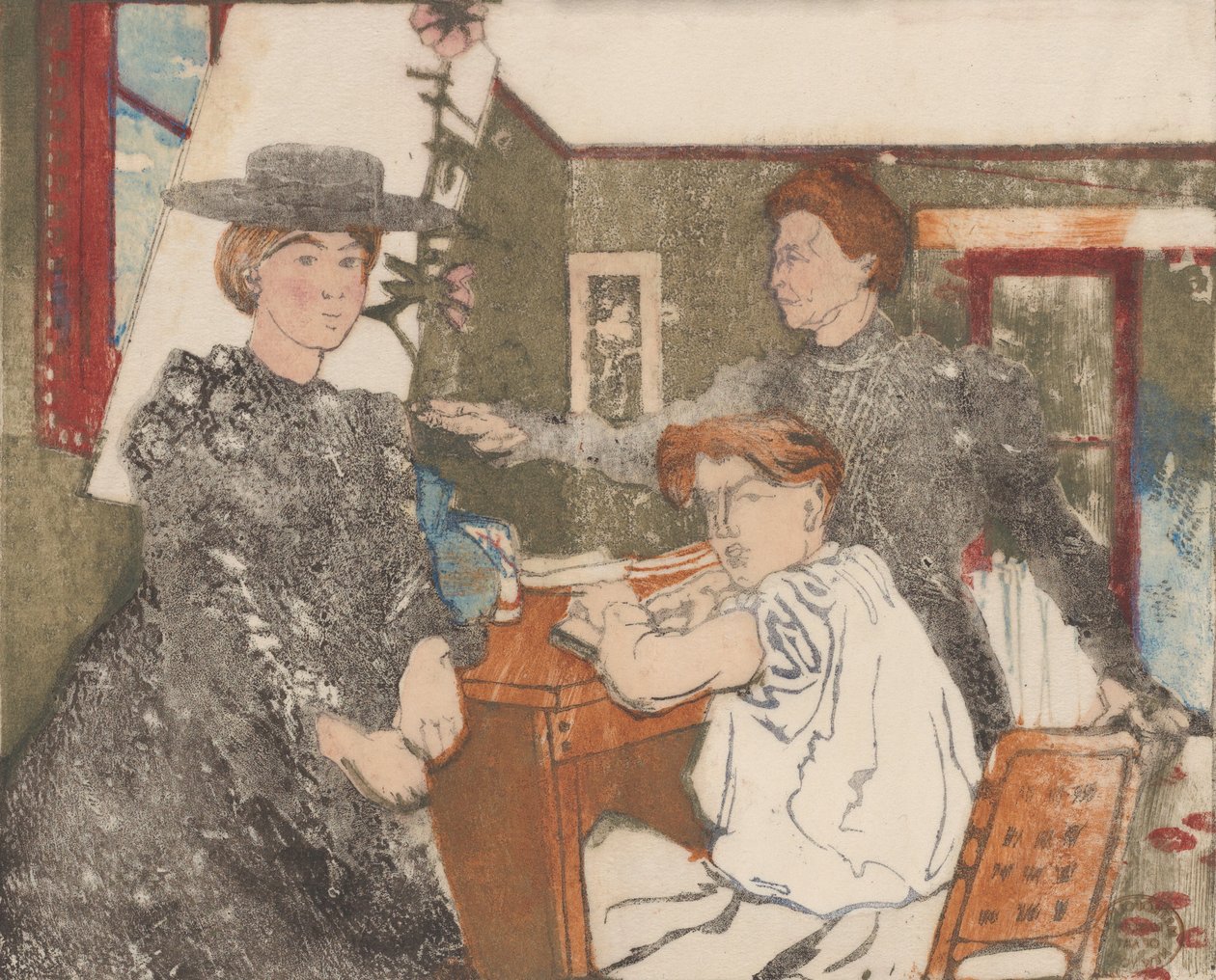 La Familia del grabador, 1898 de Maurice Delcourt