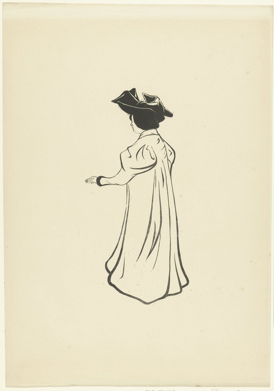 Mujer de pie con sombrero y brazo extendido
Étude pour un portrait (título original)
L