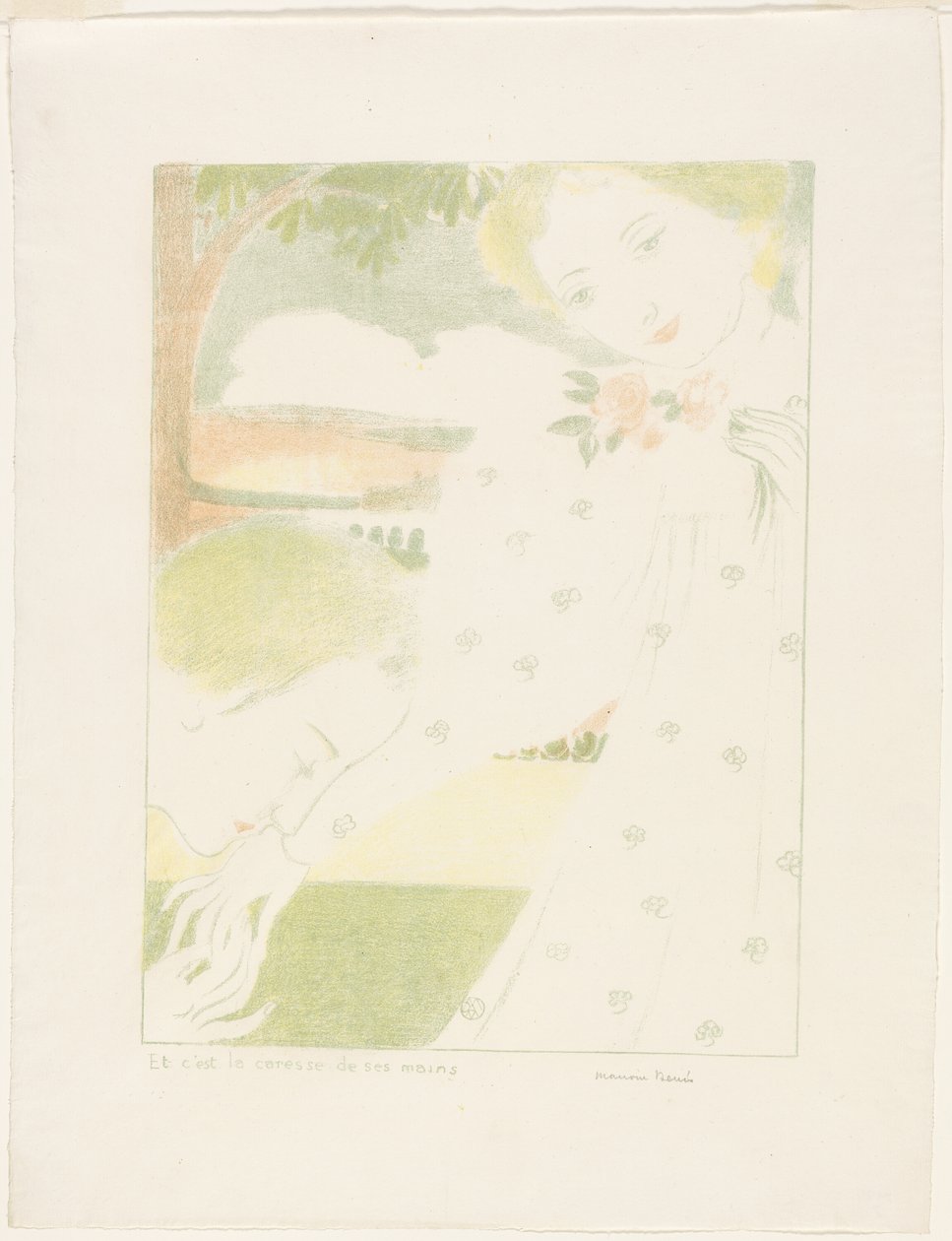 Y es la caricia de sus manos, lámina ocho de Amor de Maurice Denis