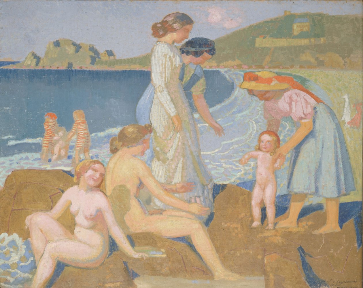 Bañistas en Perros Guirec de Maurice Denis