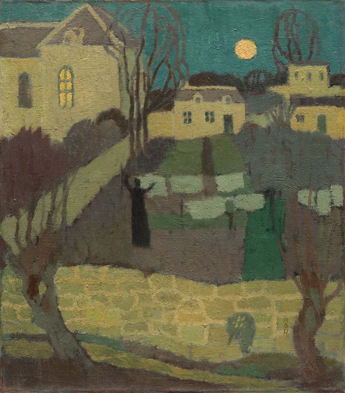 Secando la ropa blanca, o salida de la luna en el priorato de Maurice Denis