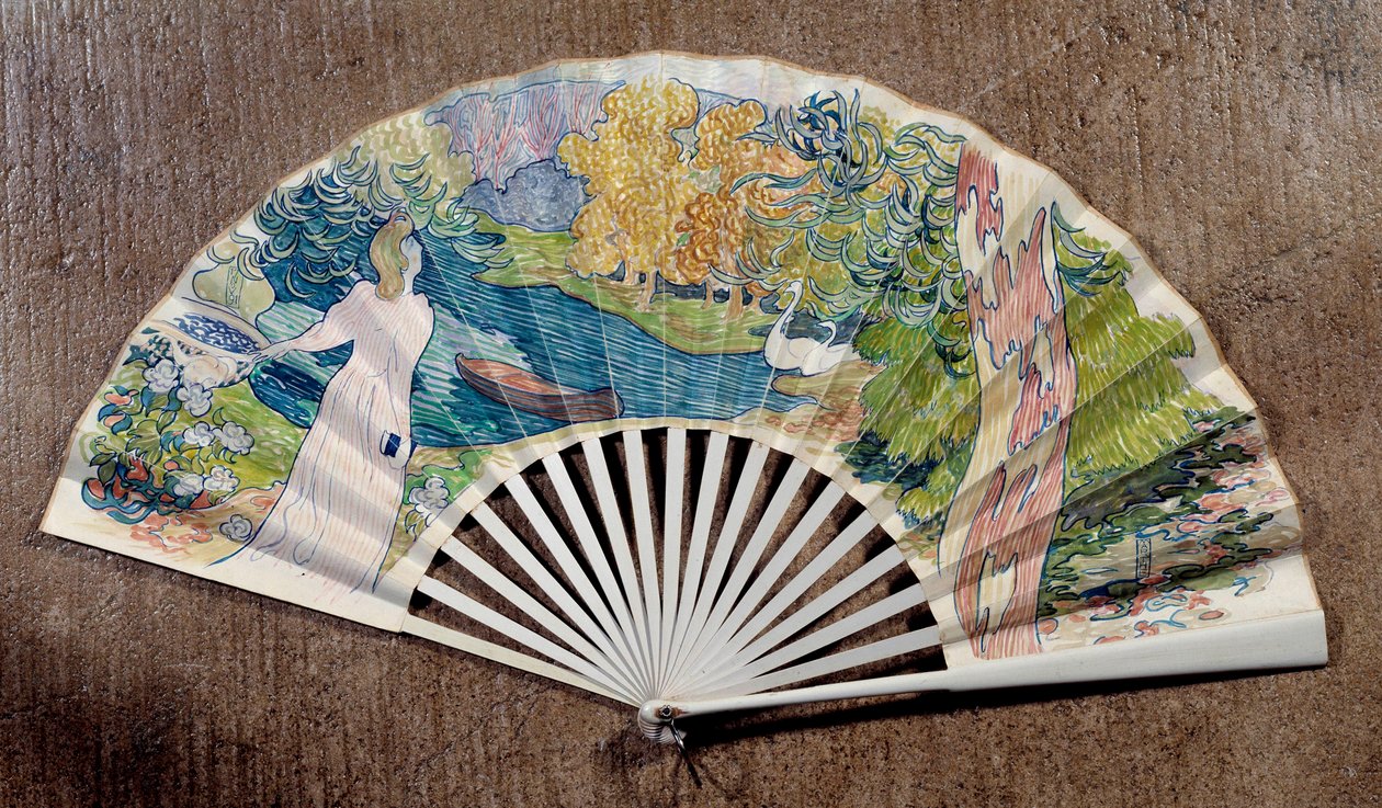 Abanico de compromiso, decorado por Maurice Denis de Maurice Denis
