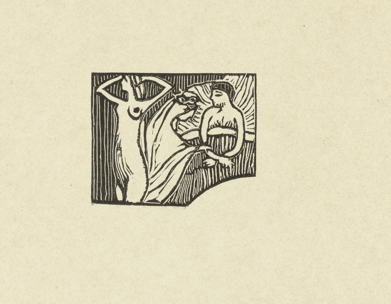 Illustratie bij gedicht uit dichtbundel Sagesse van Paul Verlaine Prueba de madera grabada para la Sabiduría El juicio (título de la serie) de Maurice Denis
