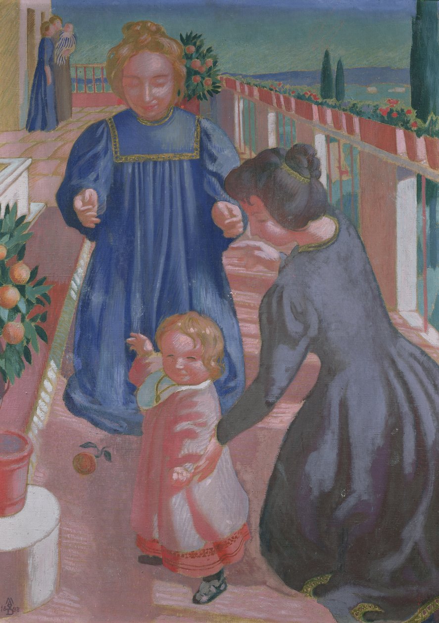 Los primeros pasos en la terraza en Fiesole, 1898 de Maurice Denis