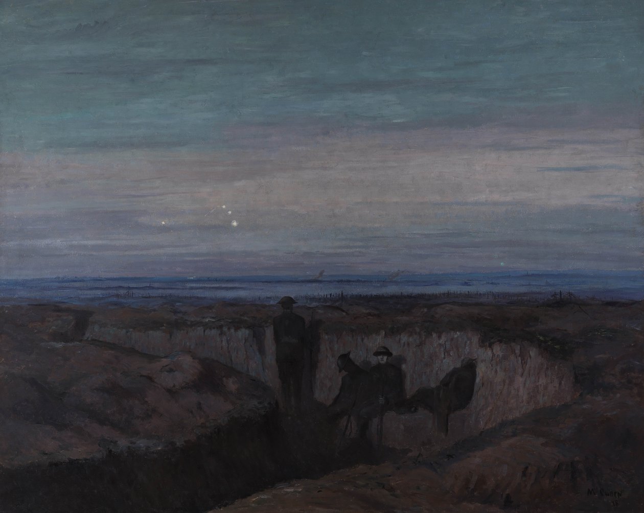 Amanecer en la trinchera de Ouse, 1918 de Maurice Galbraith Cullen