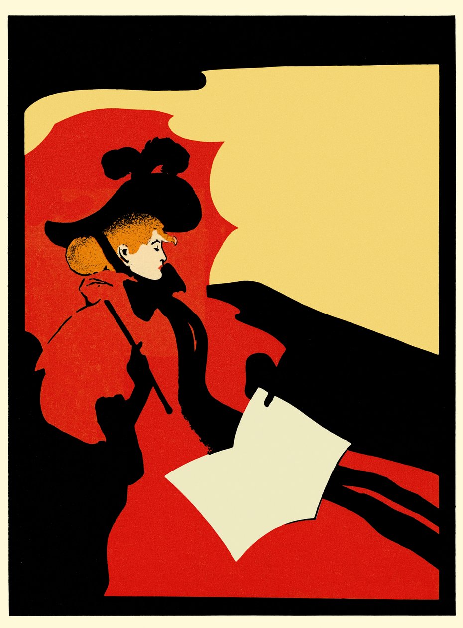 LIBERTY READER Procesamiento sin letra de cartel de Maurice Greiffenhagen