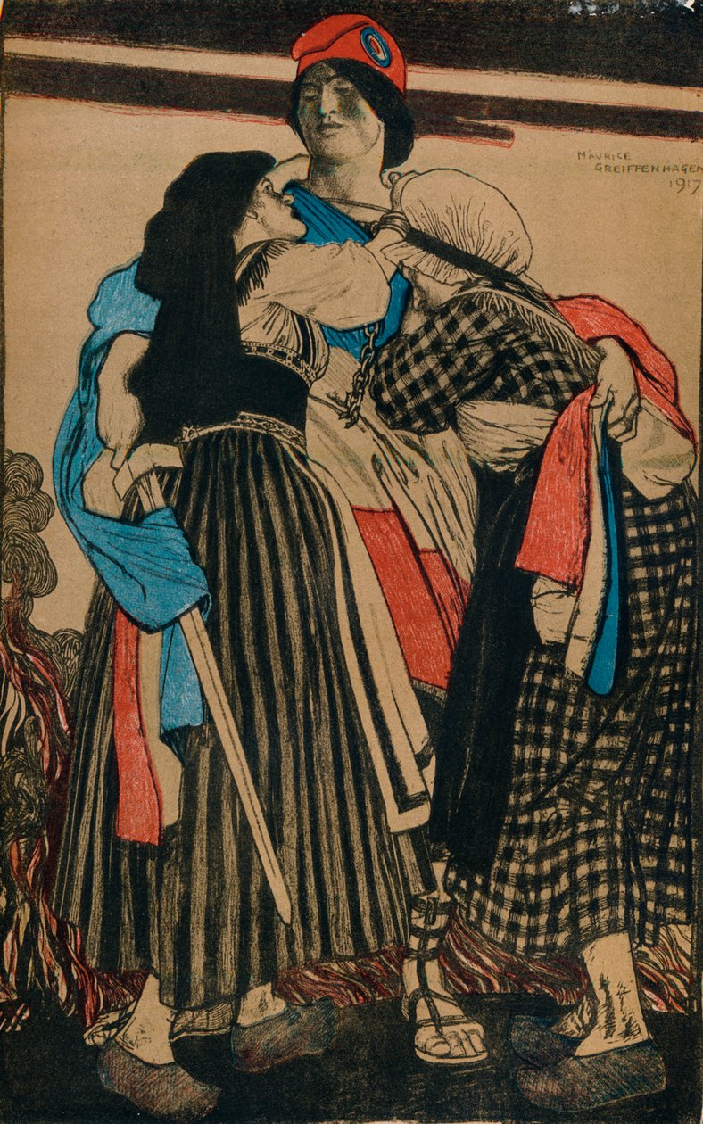 La Restauración de Alsacia-Lorena a Francia, 1917 de Maurice Greiffenhagen