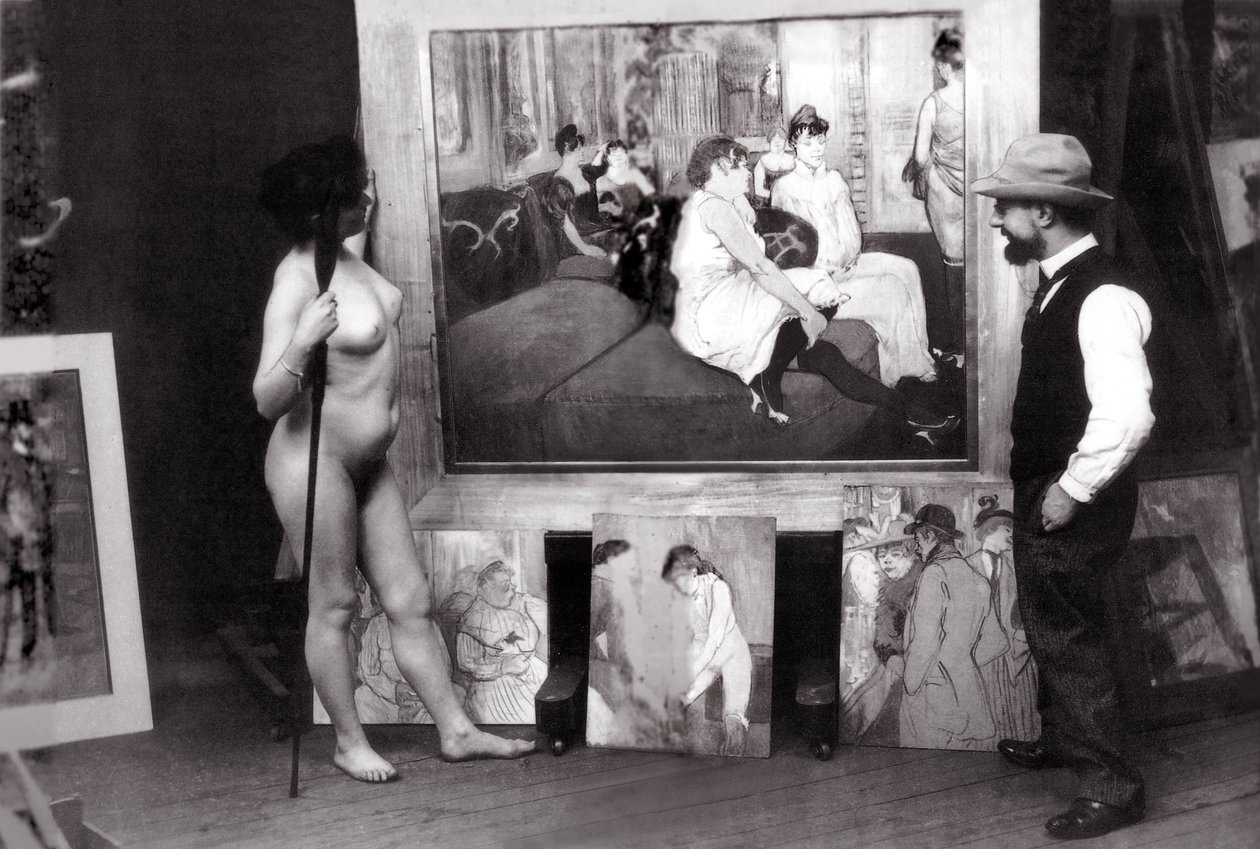 Henri de Toulouse-Lautrec en su estudio de Maurice Guibert