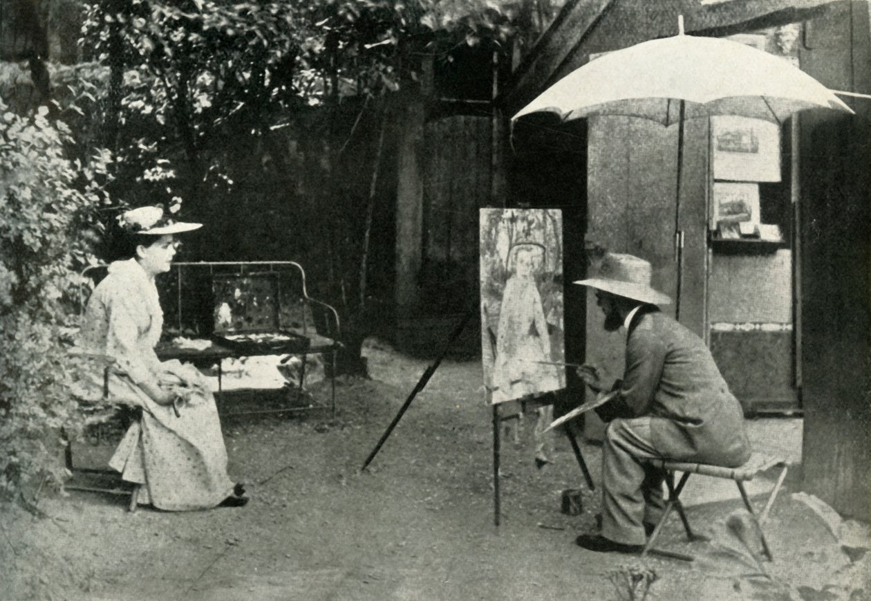 Toulouse-Lautrec pintando a Berthe la Sourde, 1890, 1947 de Maurice Joyant