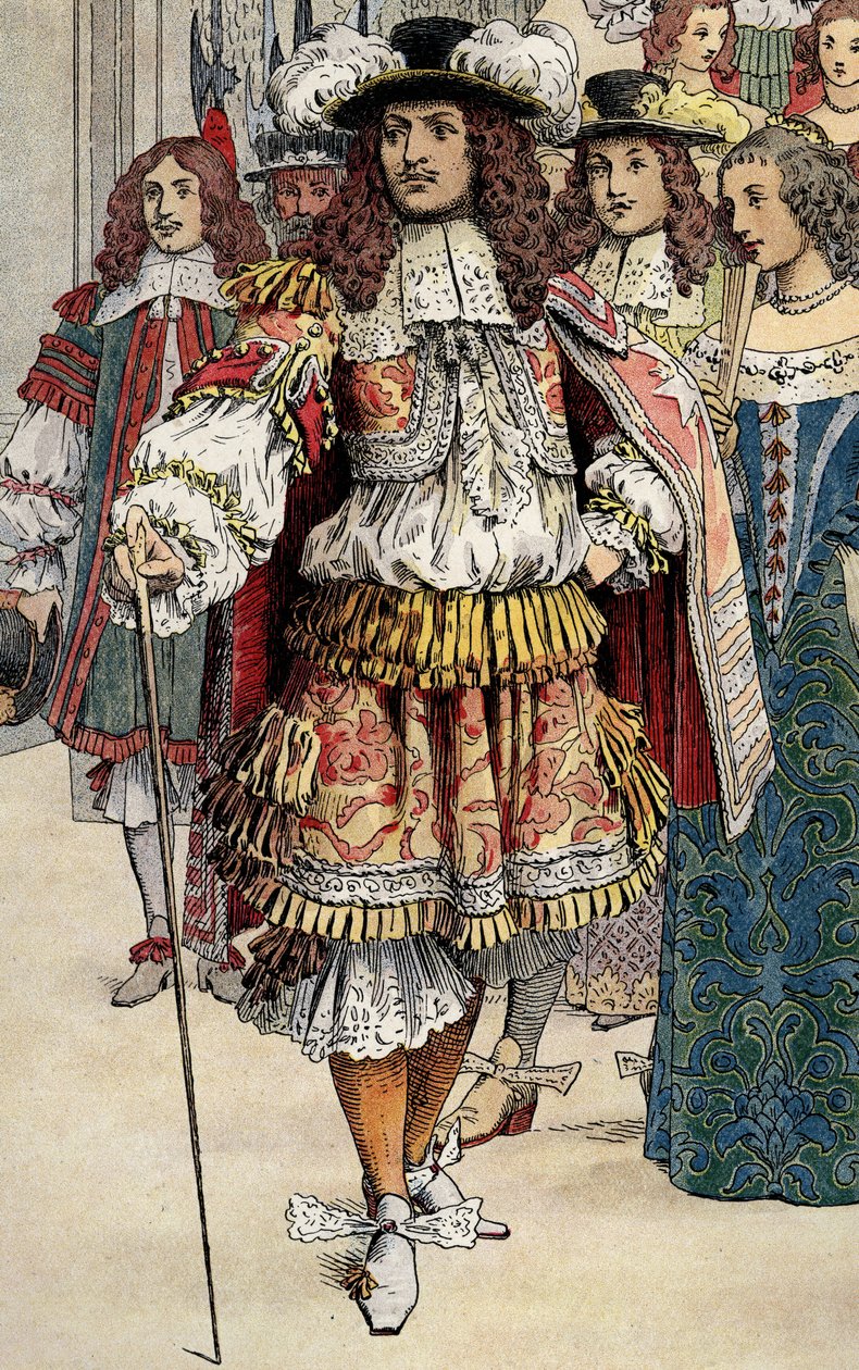 Rey francés Luis XIV en su castillo de Vaux Le Visomte de Maurice Leloir