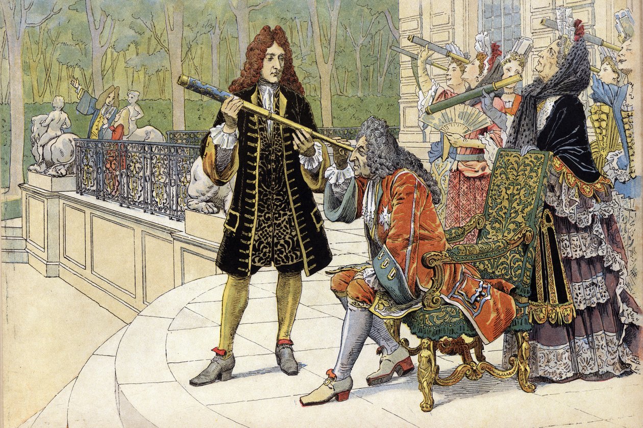 Ayuda de Jacques Cassini llamado Cassini II (1677-1756) Luis XIV llamado el Rey Sol (Rey Sol o Luis el Grande) de Maurice Leloir