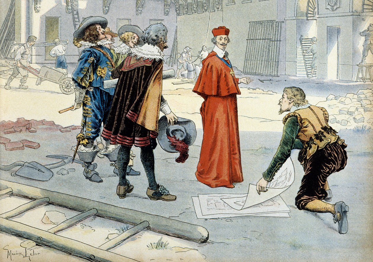 Historia de Francia: Cardenal Richelieu (Armand Jean du Plessis) de Maurice Leloir
