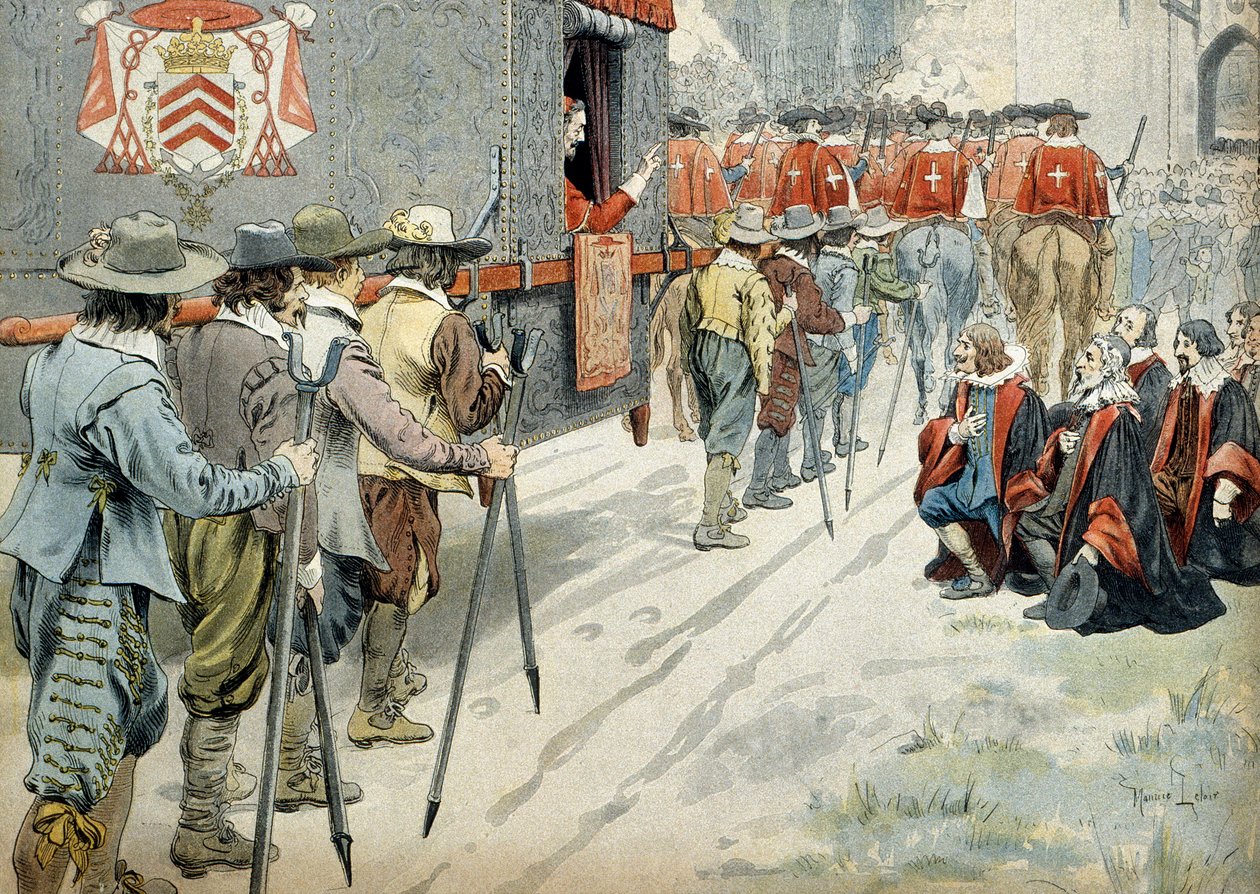 Historia de Francia: En 1642, Cardenal Richelieu de Maurice Leloir
