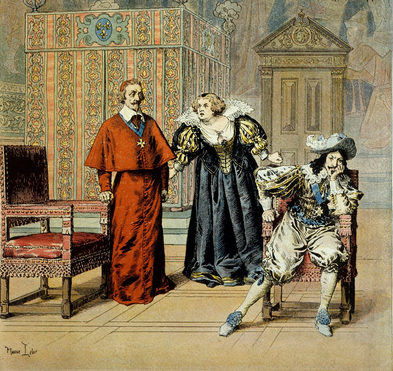 Historia de Francia: Jornada de los Engañados: Cardenal de Richelieu (Armand Jean du Plessis) de Maurice Leloir